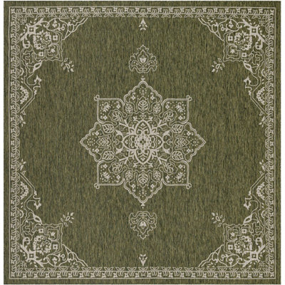 Tapis contemporain Tollefson couleur forêt