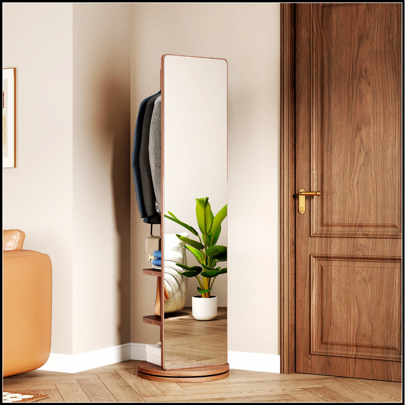 Full-Length Solid Wood And Rubber Wood Mirror, 65.7*17.7In, Ideal For Whole Body Viewing And Enhancing Room Aesthetics