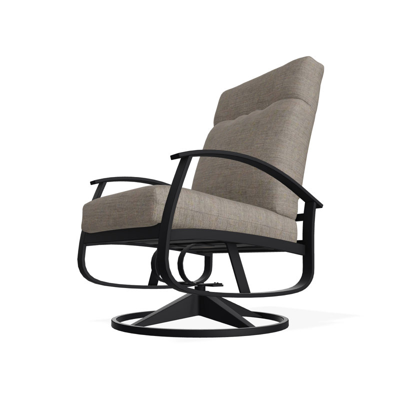 Belle Isle Outdoor Lounge Chair, Black, Tabloid Cloud