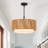 1-light Rattan Pendant Light With Diffuser