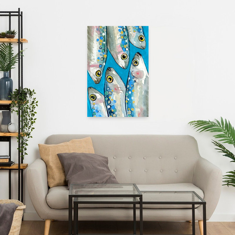 Art contemporain, art côtier de poisson, H 24 po x l 16 po