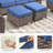 5-Piece Patio Furniture Set, All-Weather Outdoor Seating Set With Swivel Glider Chairs-1086744664