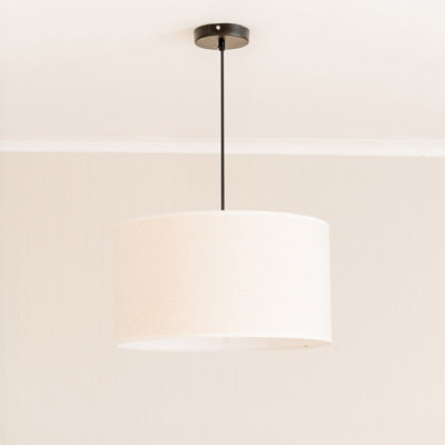 25cm H Linen Blend Drum Lamp Shade ( Slip-On )