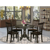 Maffra - Person Solid Wood Solid Wood Top Pedestal Dining Set