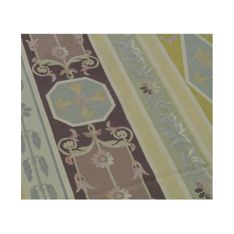 Tapis brun et multicolore de haute qualité noué à la main