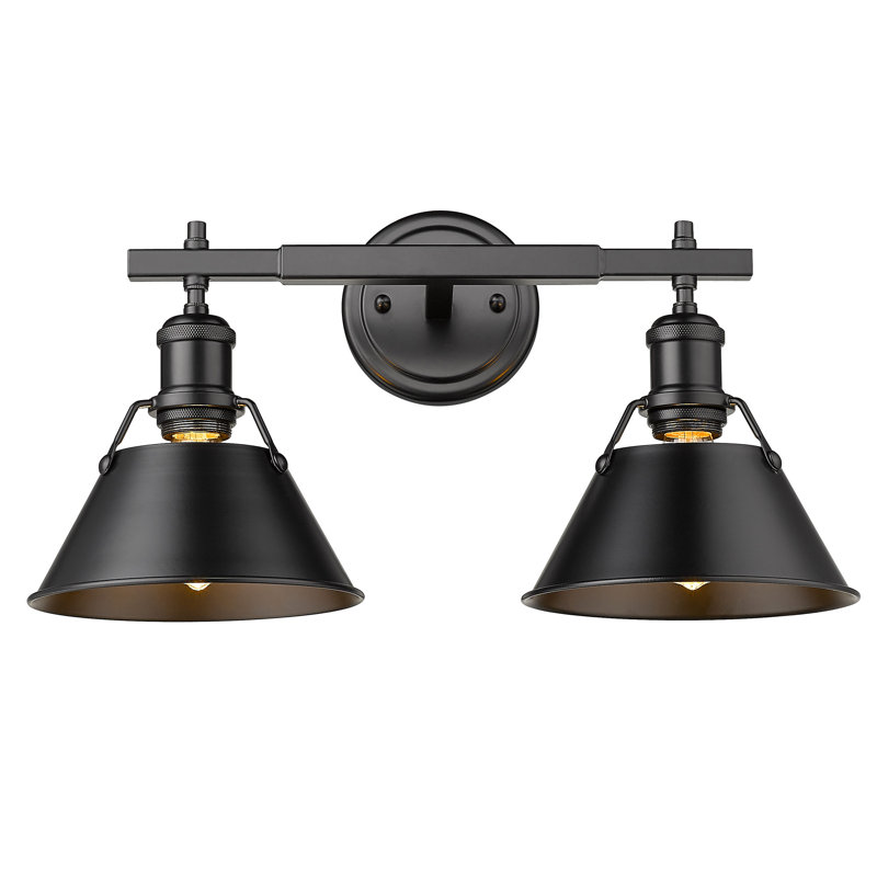 Weatherford 2 - Light Dimmable Vanity Light, Matte Black, Matte Black
