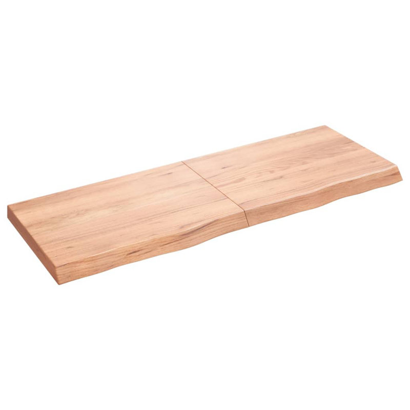 Ayma 140cm Solid Wood Bathroom Vanity Top, Light Brown