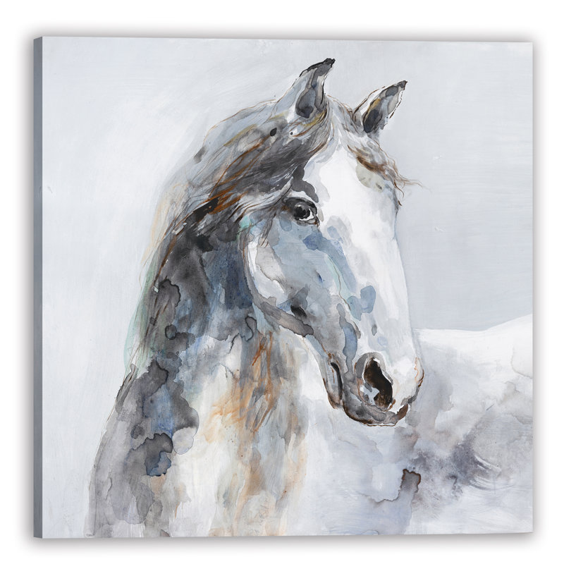 Mordern Horse Ar - reproduction d'art sur toile tendue, H 40 po x l 40 po x P 1,5 po