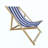 Populus Wood Sling Chair Stripe Broad Folding Chaise Lounge Chair-2PCS