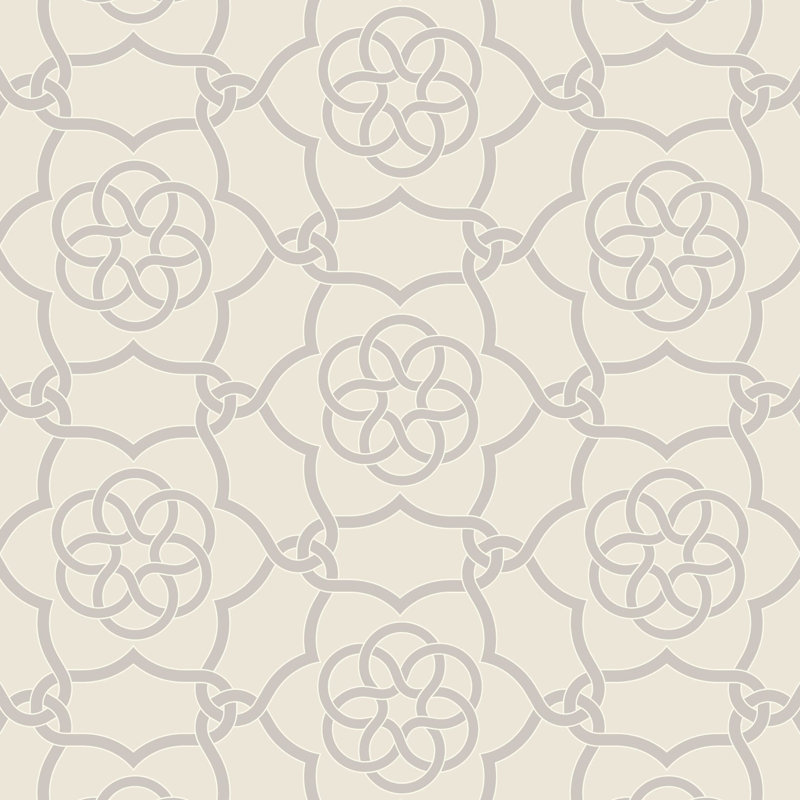 Floret Lattice - Wallpaper, Alabaster, Paper, Non-Pasted