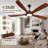 72-Inch wood Ceiling Fan with light