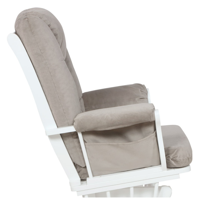 Fauteuil oscillant siège dossier coussin d'accoudoir Gris