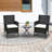2 PCS Rattan Wicker Dining Chairs With Cushions And Anti-Slip Foot, Patio Chairs Set For Backyard, Garden, Lawn, Dark Coffee