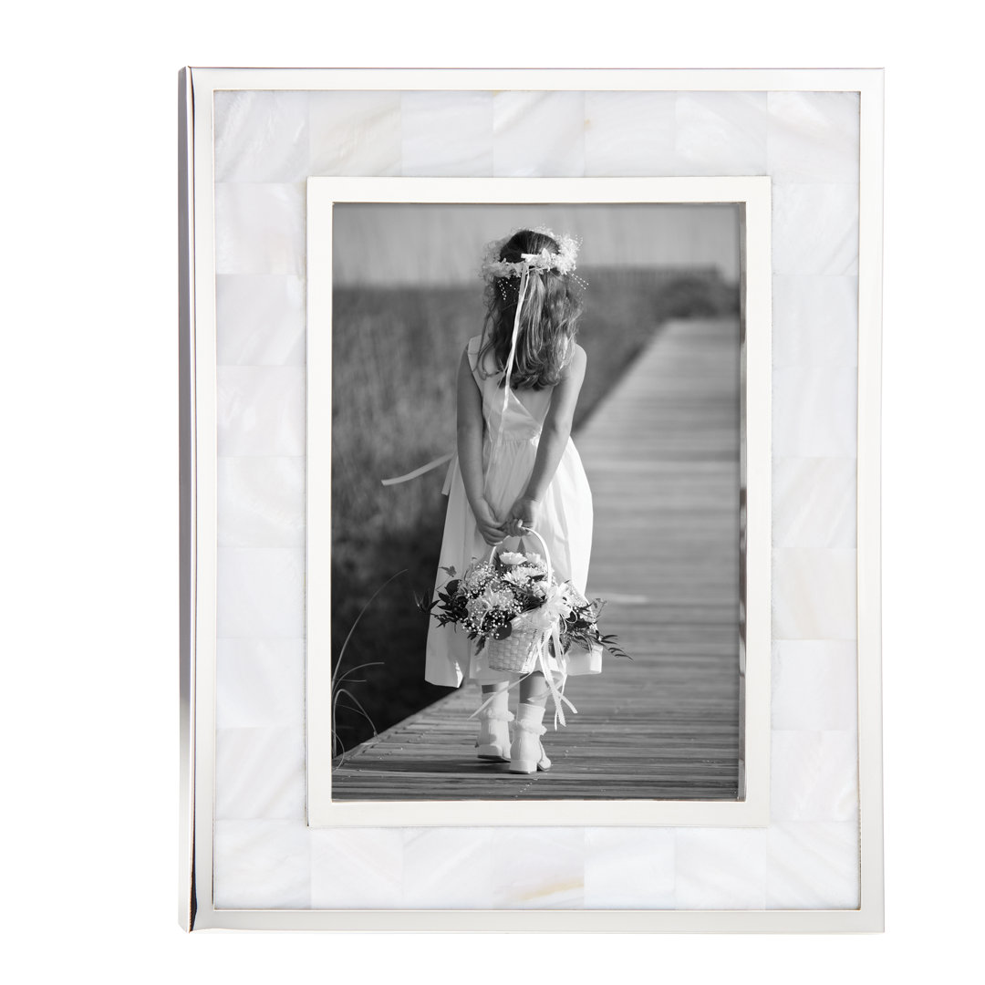 Plated Giftware Mother of Pearl Single Picture Frame Reed & Barton Picture 