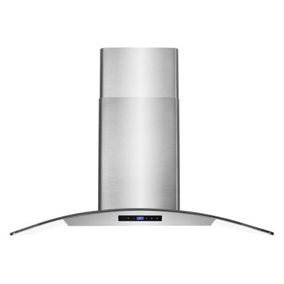Cosmo 36 in. Vista Collection Ductless Wall Mount Range Hood, Touch Controls, LED Lights, Permanent Filters, Stainless Steel