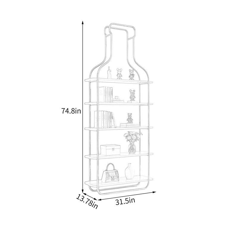 Étagère de présentation Creative, (5 Shelves) 74.8" H x 31.5" W x 13.78" D
