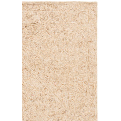 Dip Dye Hand Tufted Wool/Cotton Oriental Rug in Ivory/Gold