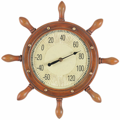 CAPTAINS WHEEL THERMOMETER