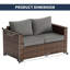 Stylish Wicker Outdoor Patio Loveseat-1381123810