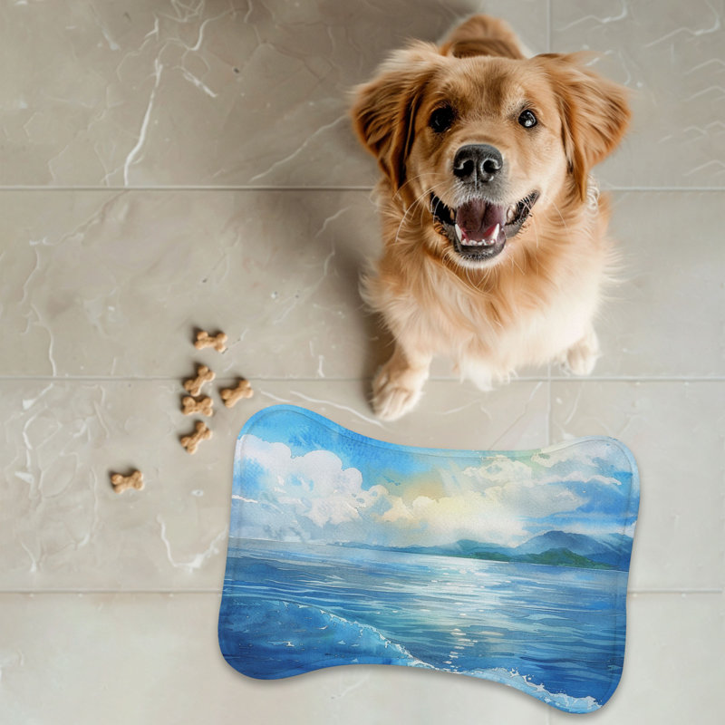 Colorful Colorful Ocean Views - Tapis d'alimentation en os 1 pièce