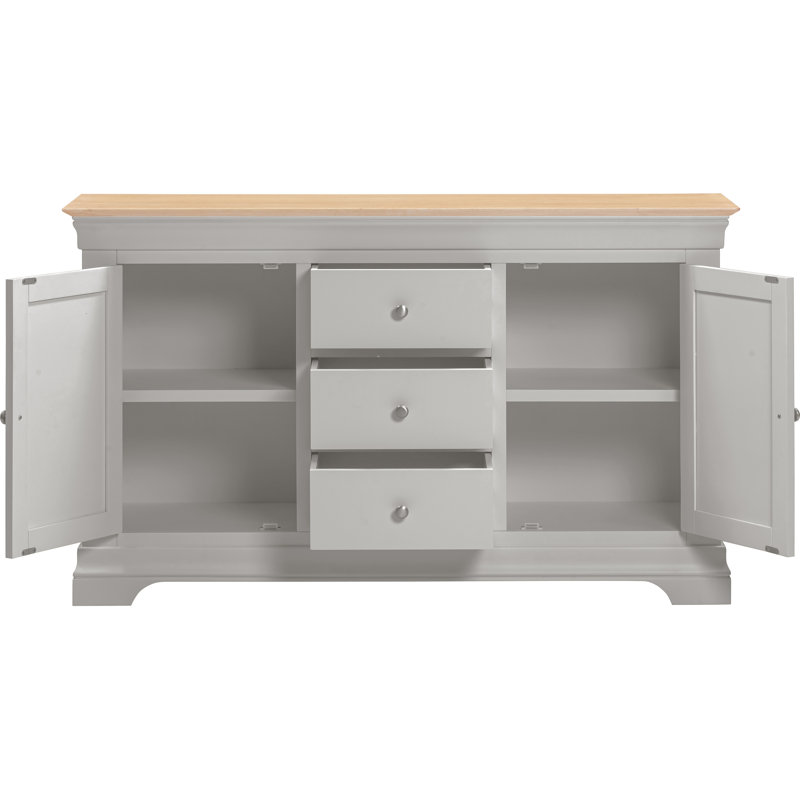 Adaleya 2 Door 3 Drawer Sideboard, Grey