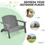 Chaise Adirondack en plastique Adalius