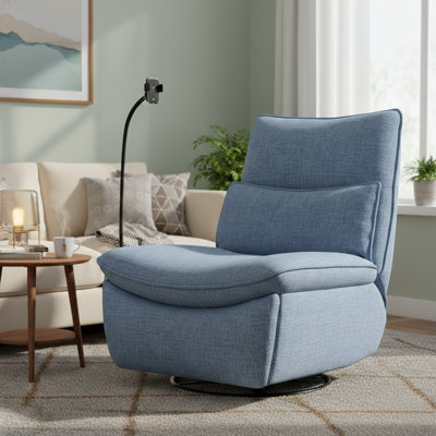 Nouhaus Snooze Modern Power Recliner Chair, Electric Power Recliner Chair With Glider And Swivel Function, With Usb Port And Type-c Port, With Wireles by Nouhaus Inc