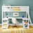 Classic Twin High Loft with Wraparound Desk