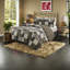 Ensemble de literie de très grand lit rustique, courtepointe en microfibre de style chalet