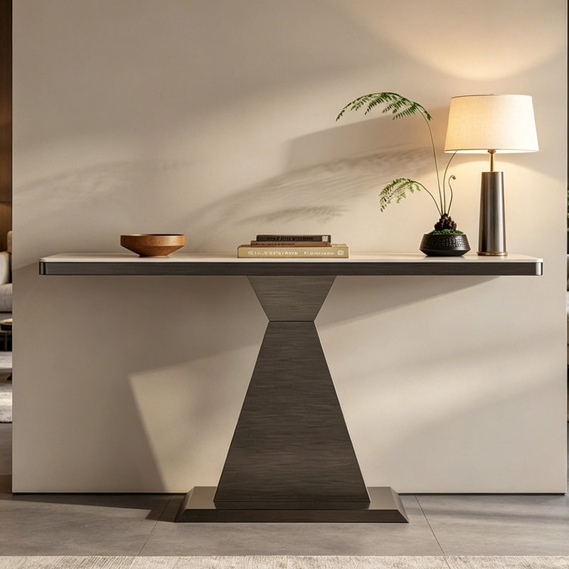 Console Italian Light Luxury, H 33,5 po x l 70,9 po x P 13,8 po