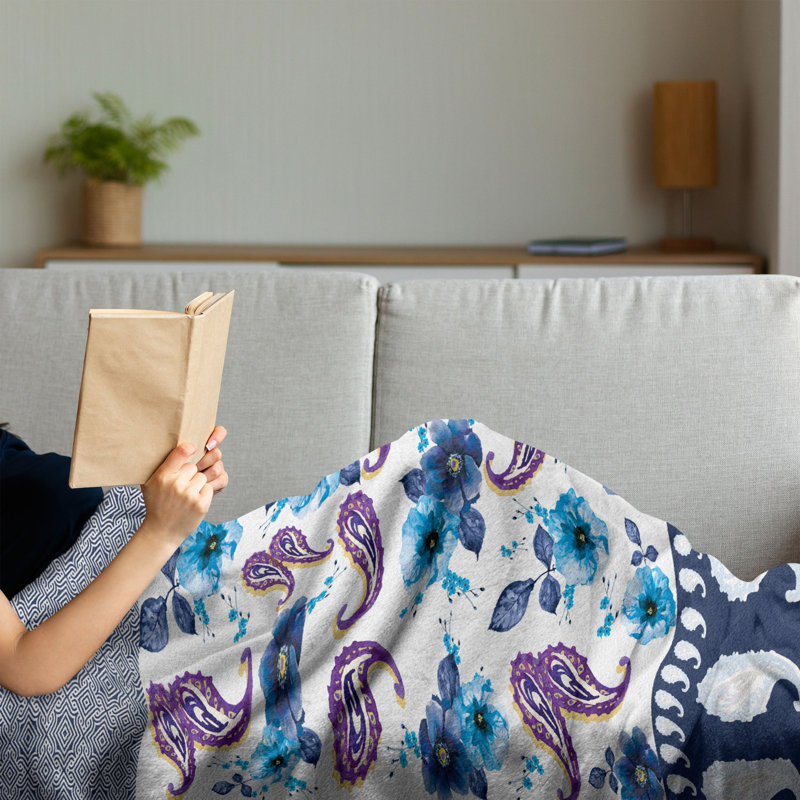 Hand Woven Throw Blanket, 50" x 60"