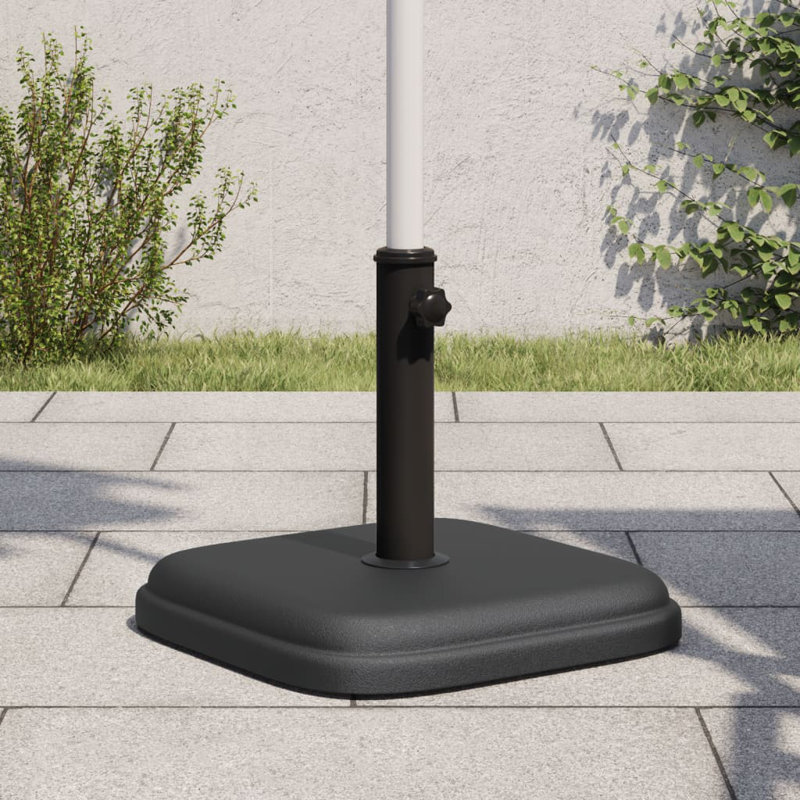 Porte-parapluies de patio en plastique noir