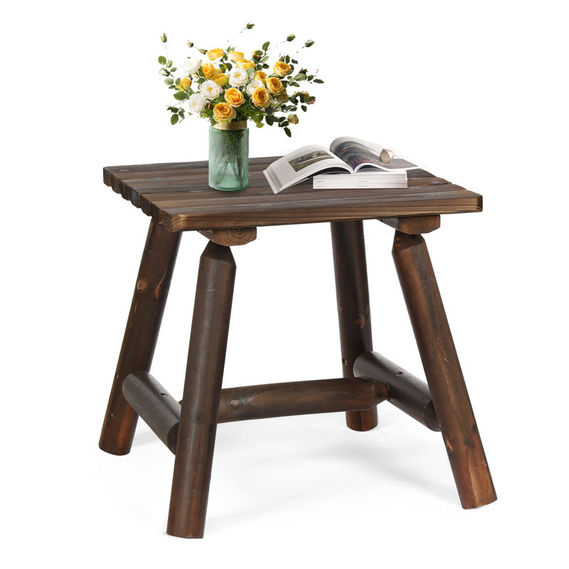 Sohana Square Outdoor Side Table , 19.48'' in. W 19.48'' in. D, Carbonized