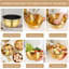 Mixing Bowls with Airtight Lids, 7 Pieces Stainless Steel Nesting Salad Bowls, Sizes 4L, 3.2L, 2.35L, 1.85L, 1.4L, 1L, 0.5L