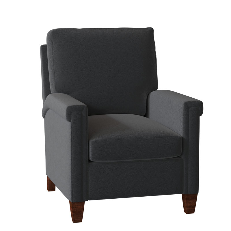 Kara 32" Wide Faux Leather Standard Recliner, Outsider Raven Genuine Leather, Mahogany, Power