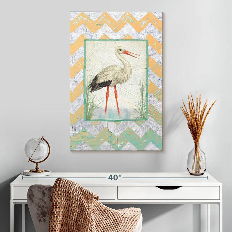 Brampt Crane In Water, 30" H x 20" W