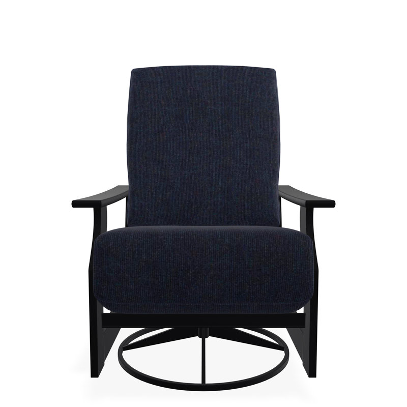 St. Catherine Marine Grade Polymer Deep Seating Cushion Swivel Rocker, Black, Spectrum Indigo Sunbrella®