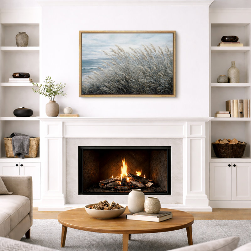 «Coastal Beach Grass», sérénité, photos de salon bord de mer, impression sur toile encadrée, H 24 po x l 36 po x P 1,5 po