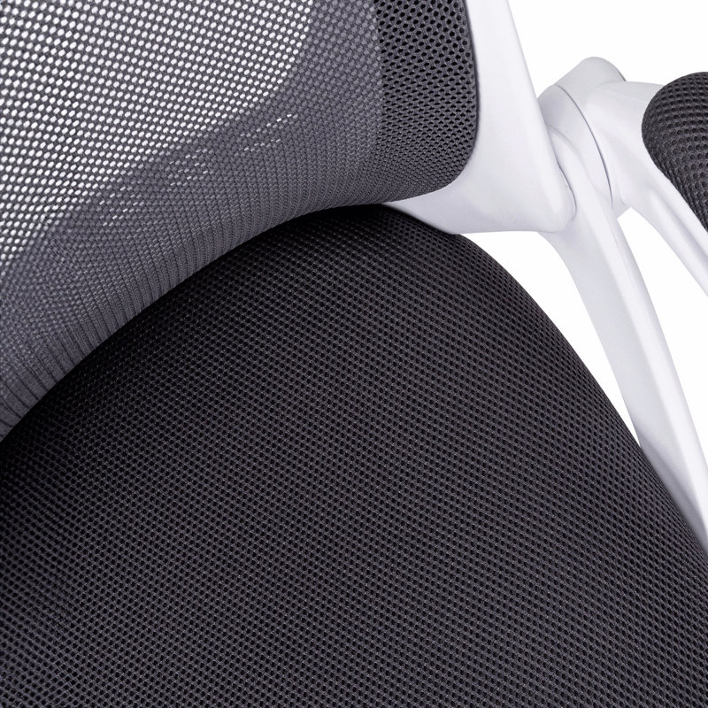 Office Chair, Adjustable Height, Swivel, Ergonomic, Armrests, Computer Desk, Work, Grey Mesh, Chrome Metal, Contemporary, Modern