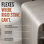 Panneau mural d'extérieur en argile flexible blanc 4 pi x 8 pi White Travertine-134274518