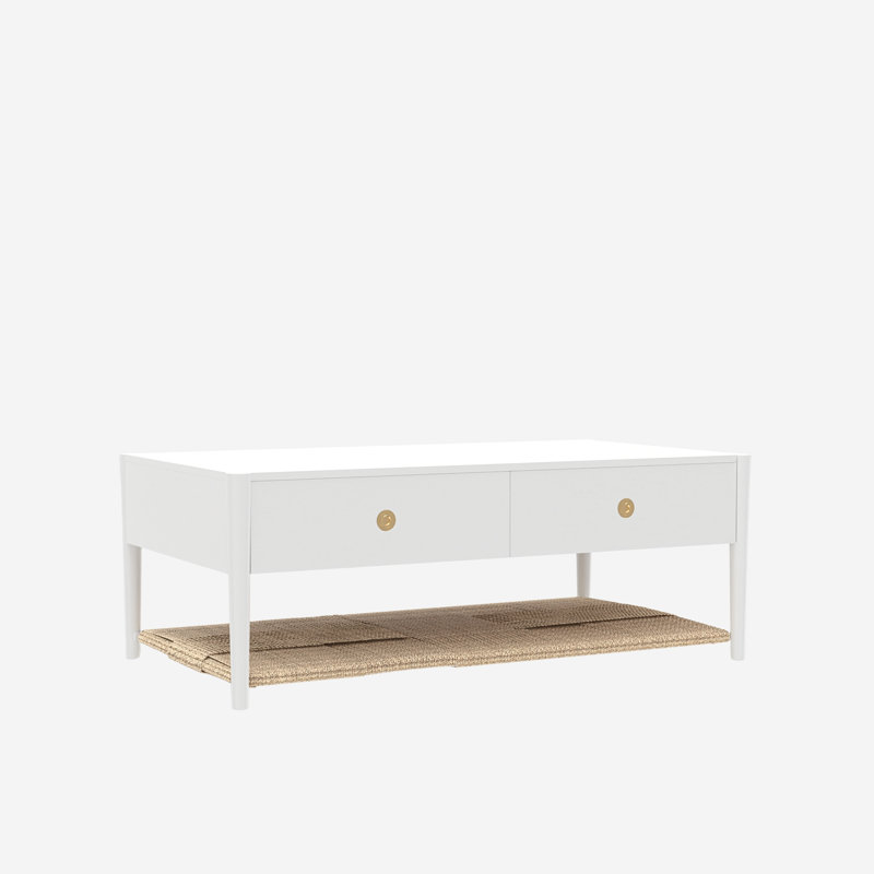 Table basse Madeline, gris anthracite, Blanc