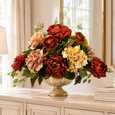 Faux Silk Arrangement in Vase