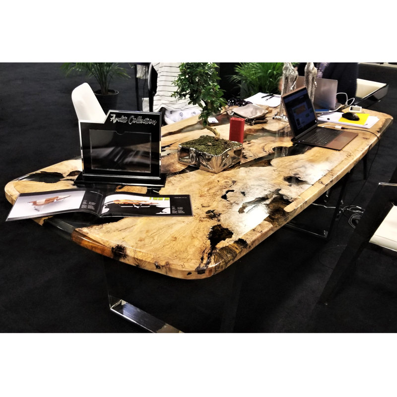 Luxury Olive Dining Table, 48" W x 108.3" L