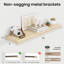 Ensemble de tablettes flottantes en bois naturel | Tablette murale rustique en bois de paulownia massif avec supports invisibles | Conception à bords biseautés pour le rangement dans la chambre à coucher, la cuisine, la salle de bain et le salon