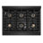 ZLINE Autograph 36 in. Paramount DuoPro Gas Range in Black Steel with Champagne Bronze Helix Handle-119236536