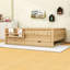 Lit plateforme en bois avec lit gigogne, bibliothèque et escalier-2133681194-2133681197