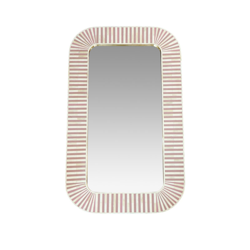 Miroir Mocha, Rose/Blanc