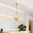Modern Gold Pendant Light With 6 Warm Light