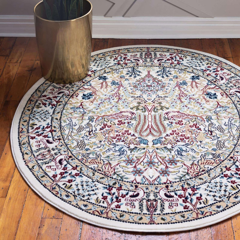 Tapis traditionnel Kelayeh couleur neigeuse