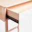 Petite table de maquillage en verre trempé à motif de marbre Tables de chevet Mobilier de chambre à coucher